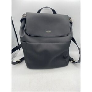 Mina Baie Kinney Vegan Leather Diaper Bag Black Backpack FULL SIZE